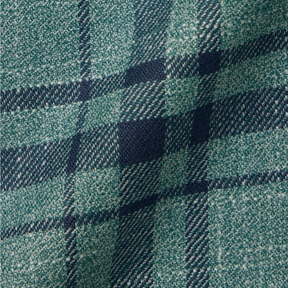 Charles Tyrwhitt Button-Down Collar Non-Iron Twill Large Check Shirt- Teal Green - Picture 3 of 6